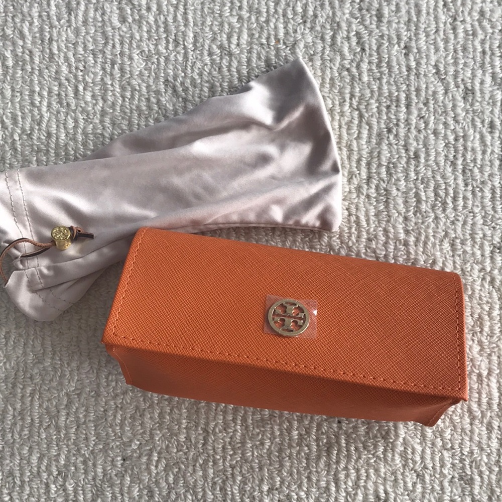 Tory Burch sunglass case with small bag